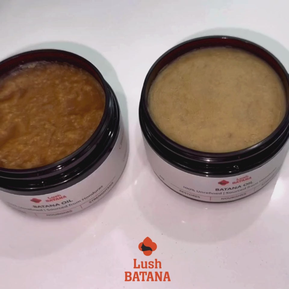 Video showing Lush Batana Oil’s natural color and visual variations